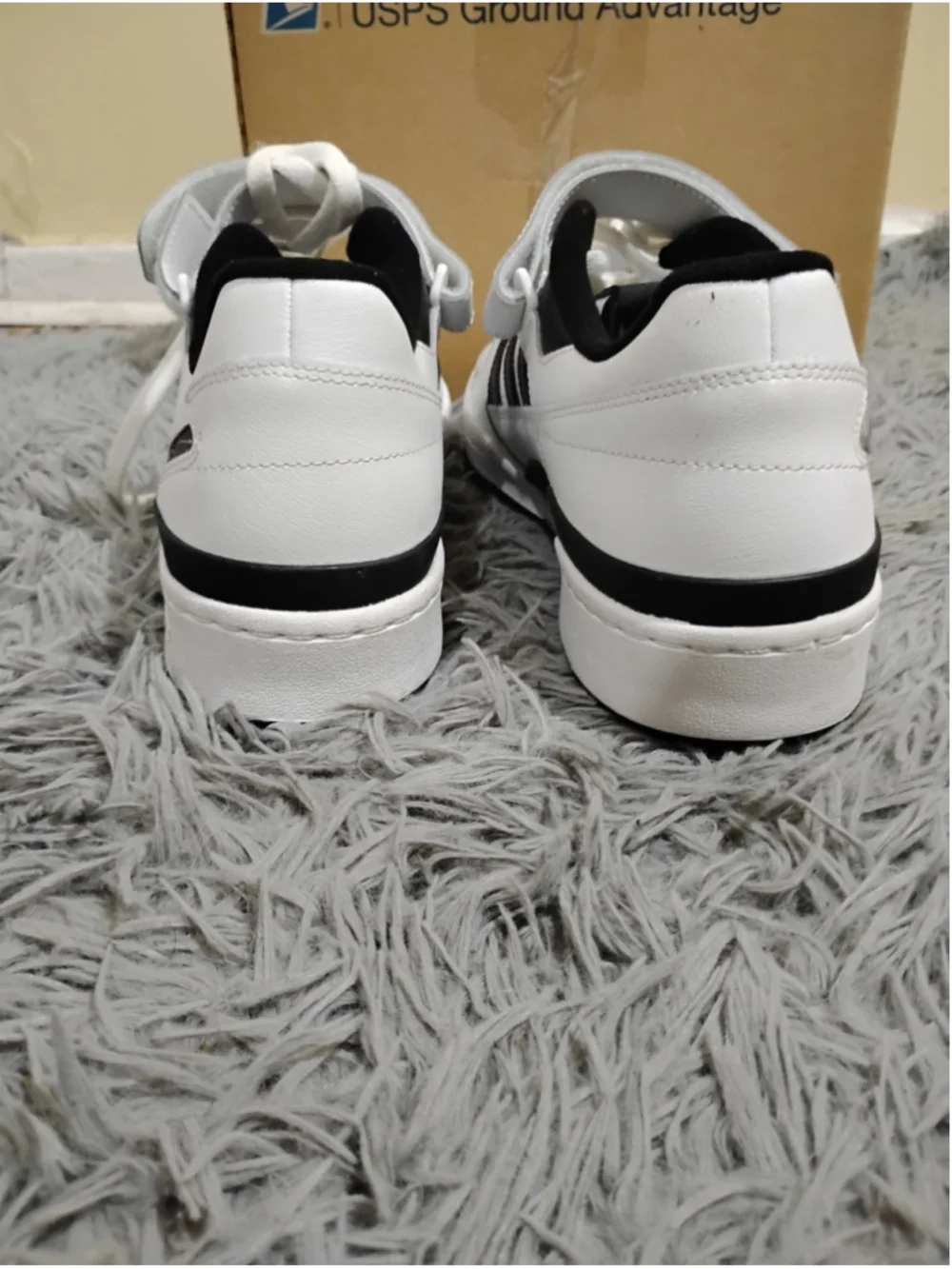 Adidas Forum Low Shoes Mens Size 13 White Black Strap Sneakers Originals FY7757